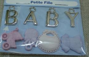 boutons baby fille