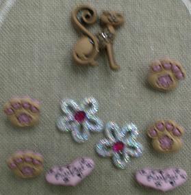 boutons chats decoratifs