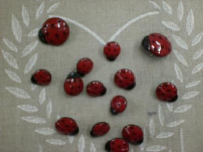 boutons coccinelles