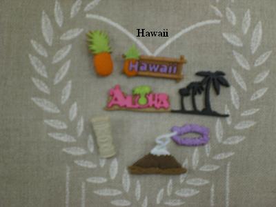 Bouton décoration Hawaii
