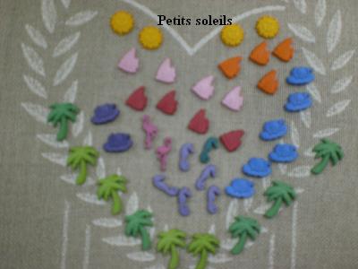 Bouton décoration petits soleils