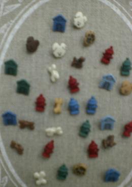 boutons décoratifs petits chiens