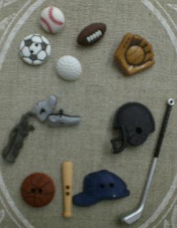boutons décoratifs sports de balles