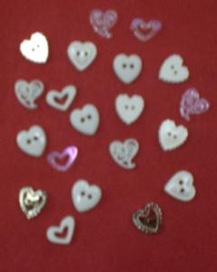 boutons coeurs