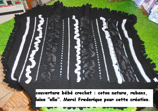 couverture laine ella tricot crochet moderne melange de matieres ruban