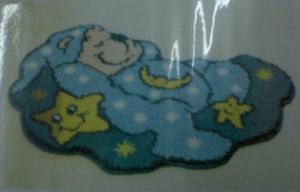tapis enfant point noué petit ours